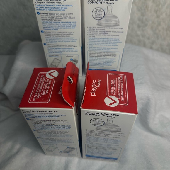 4 Playtex Baby Bottle Vent Aire 6oz NEW Anti Colic Anti Reflux - Picture 5 of 7